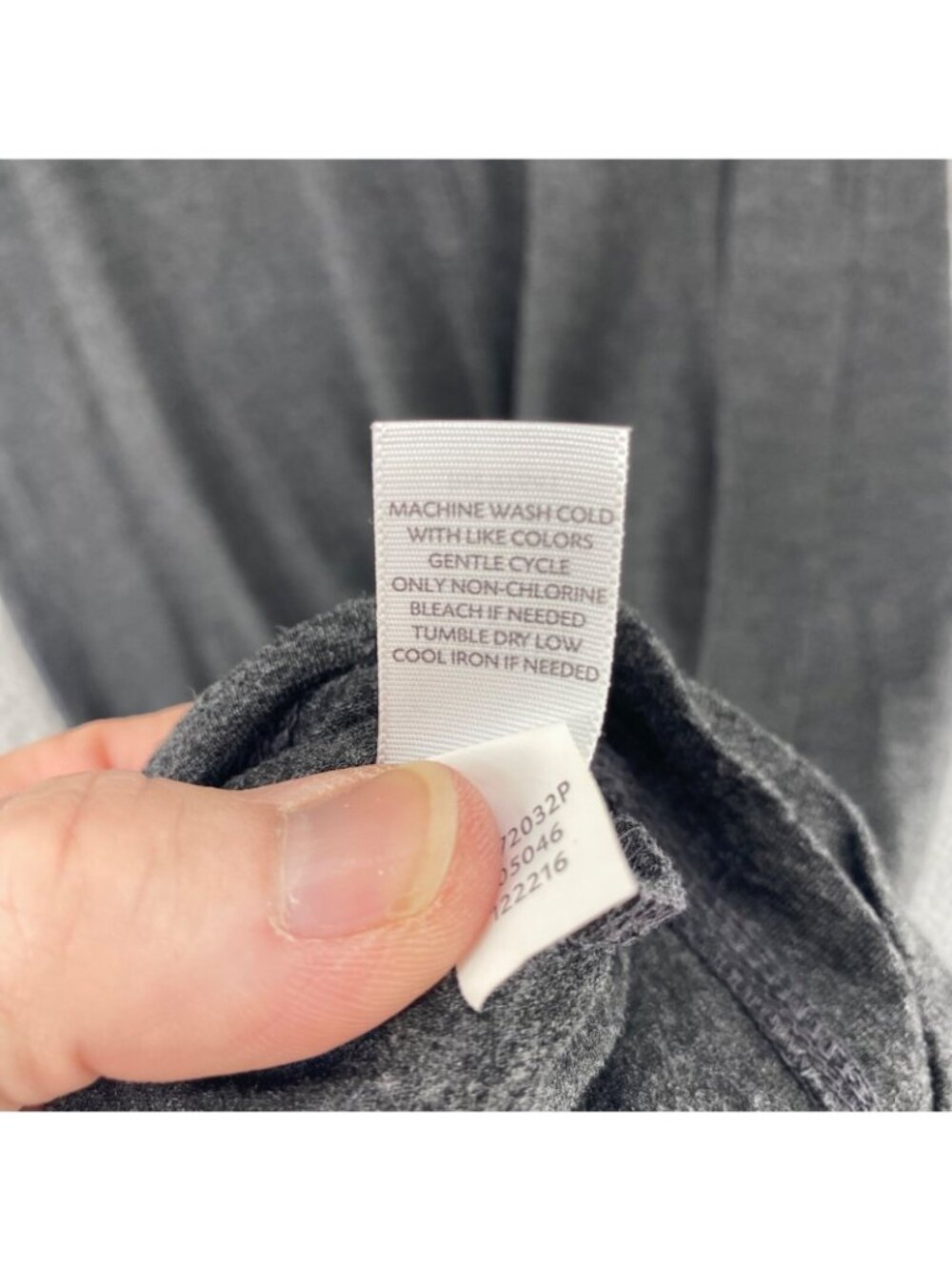 J Jill Dress Womens Small Petite Gray Heather Stretch Knit Tee A Line 3/4 Sleeve - Picture 6 of 10